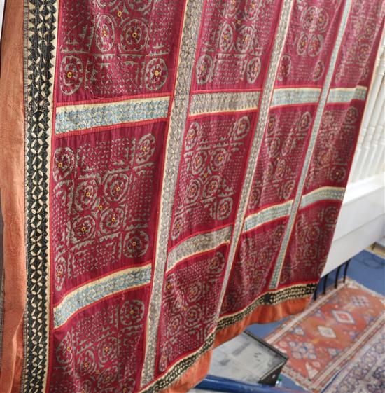 A 19th century handmade Indian hanging